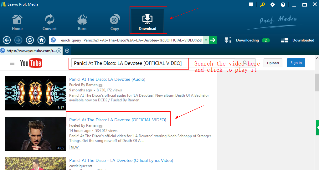 launch-youtube-downloader-and-play-video